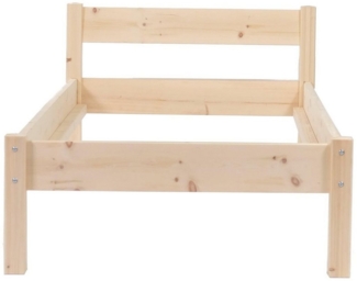 TUGA-Holztech Massivholzbett Pfostenbett aus Zirbenholz (Zirbe) "Zirben-Amelie"