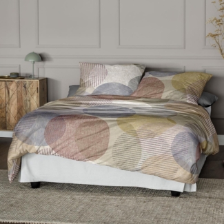 Irisette Zobel Flausch Cotton Bettwäsche 135x200 Punkte kupfer beige senf 8553-50