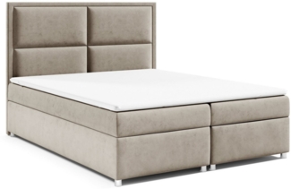 Best for Home Boxspringbett mit Bettkasten Trinity K11 Bonell-Matratze inkl. 7 cm Topper (Polsterbett Doppelbett Boxbett mit gepolstertes Kopfteil, versch. Größen, 140x200 160x200 180x200 200x200 cm), Handwerksqualität
