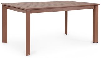 Gartentisch Konnor aus Aluminium, modern, ausziehbar für 6-8 Personen, Braun Barn