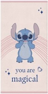 Disney Duschtuch Stitch Mädchen, Frottee (1-St), Handtuch, Badehandtuch, Badetuch, Strandtuch, Frotteehandtuch
