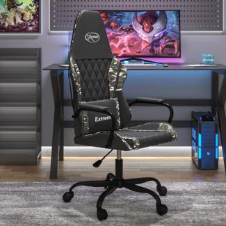 vidaXL Gaming-Stuhl mit Massagefunktion Schwarz Tarnfarben Kunstleder 345544