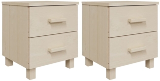 vidaXL Nachttische HAMAR 2 Stk. Honigbraun 40x35x44,5 cm Massivholz 340408