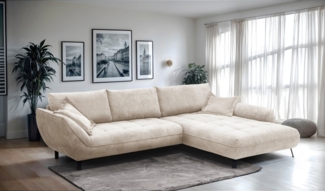 exxpo - sofa fashion Ecksofa Biarritz modern und elegantes Mega Sofa mit tollem Sitzkomfort, L-Form, XXL– Longchair Ecke in hochwertiger Verarbeitung, Stellmaße 324x203 cm