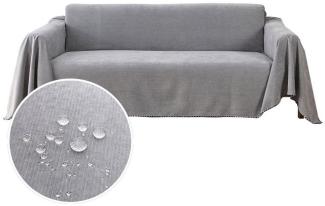 FELIXLEO Sofaschoner Sofa überwurfdecke Premium 180 x 300cm Grau