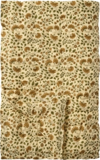Ib Laursen - Decke Quilt Tagesdecke 170x130cm Hellgelb mit Blattmuster 19219-00