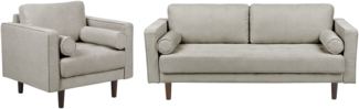 Sofa Set taupe 4-Sitzer NURMO