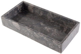 wohnfreuden Dekotablett Marmor Tablett 30 cm grau rechteckig, 33006