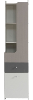 Yorbay Bücherregal Hochschrank mit Schubladen, 45 x 40 x 184 cm