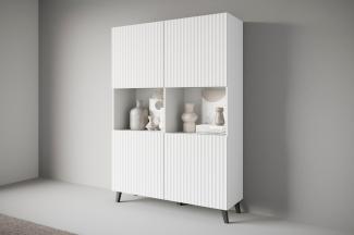 INOSIGN Highboard PHUKET (1 St), Moderne Hochkommode ohne Griffe mit 10 Fächern, Breite 120 cm