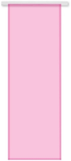 Transparenter Flächenvorhang Voile 60x245 cm wahlweise mit und ohne Technik, schlichte und stilvolle Fensterdekoration in vielen verschiedenen Farben erhältlich (pink - neonpink / ohne Technik)