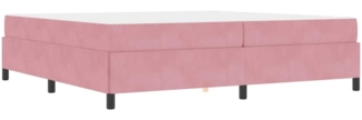 vidaXL Bettgestell mit Matratze Rosa und Weiß 200 x 200 cm Samt 3399089