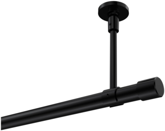 Gardinenstangen-Set Sonette Santo 280 cm (geteilt in 2x140 cm), 1-läufig, 20 mm Ø Schwarz