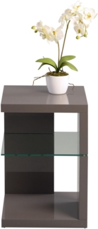 Beistelltisch DOMINGO anthrazit Hochglanz Sicherheitsglas