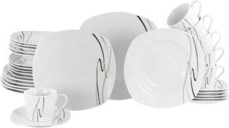 CreaTable Kombiservice Amelie Piazza Kombiservice 30-tlg (30-tlg), 6 Personen, Porzellan