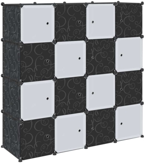 vidaXL Regalsystem mit 16 Würfeln und Aufhängestangen PP 4019584