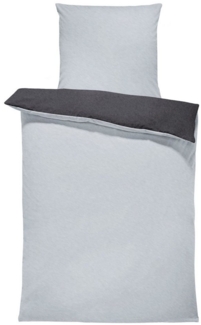One Home Bettwäsche Doubleface Unifarben, Fleece, 2 teilig, Wende modern, kuschelig flauschig warm weich Winter Übergröße