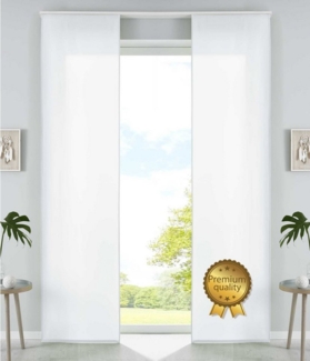 Gardinenbox Schiebegardine (2 St), Paneelwagen, blickdicht, Flächenvorhänge Mikrofaser Blickdicht Matt mit Paneelwagen 85600N2