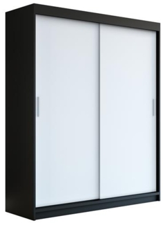 Schwebetürenschrank PAX 2-türig Schrank 180 cm (mit Spiegel) Farbe: Schwarz , weiß