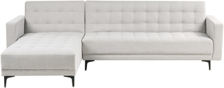 Modul Eckschlafsofa 4-Sitzer ABERDEEN Stoff Hellgrau rechtsseitig