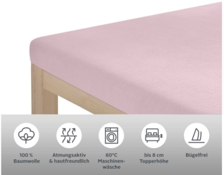 OTTO home Spannbettlaken Physalis Topper Basic, in Gr. 90x200, 140x200 oder 180x200 cm, Jersey, Gummizug: rundum, (1 Stück), Baumwolle, Matratzen bis 8 cm Höhe, Bettlaken, Spannbetttuch, Laken
