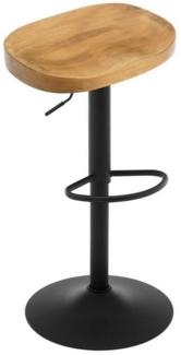 Woltu Barhocker (1 St), einzeln, mit Sattelsitz Fußstütze, aus Massivholz Metall