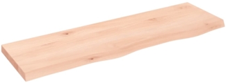 vidaXL Waschtischplatte 100x30x(2-4) cm Massivholz Unbehandelt 3156030