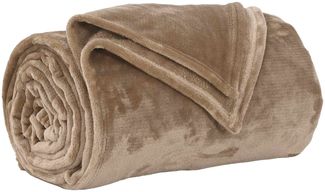 vidaXL Überwurfdecke Kamel 150 x 200 cm Fleece 42016762