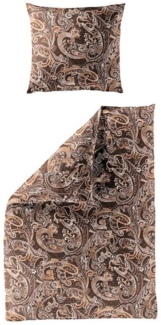 JACK Bettwäsche 135x200cm Paisley Ornamente Orient, Biber, 2 teilig, In klassischem Design, ein Hauch von Orient
