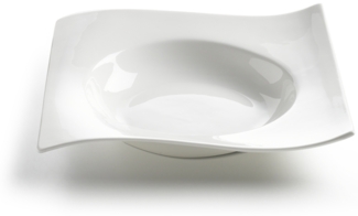 Suppenteller MOTION eckig 22 cm / Nudelteller / Pastateller / White Basics