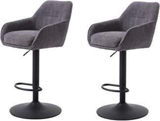 Barhocker >Avola< (2er-Set) in graphit - 52x113,5x53 (BxHxT)
