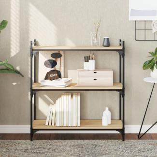 vidaXL Bücherregal 3 Böden Sonoma-Eiche 80x30x86 cm Holzwerkstoff 837668