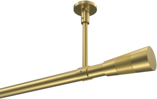 Gardinenstangen-Set Sonette Tanara 320 cm (geteilt in 2 x 160 cm), 1-läufig, 20 mm Ø Messing-Optik