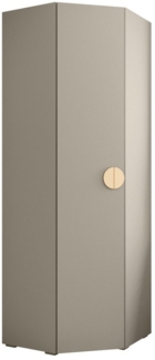 ABIKS MÖBEL Eckschrank Inova 4 Eckkleiderschrank mit Kleiderstange und Regalen