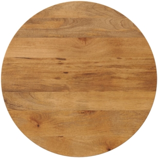 vidaXL Tischplatte Ø 90x2,5 cm Rund Massivholz Mango 370080