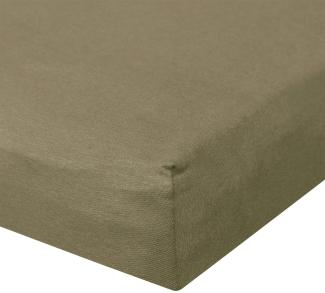BettwarenShop Jersey Spannbetttuch Ultra-Stretch|240 cm rund| espresso