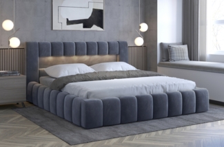 Bett Lamica 180x200, Bett, Dunkelgrau