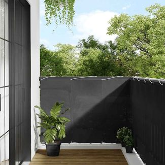 Balkon-Sichtschutz, Seitenmarkise Anthrazit 120x700 cm 100 % Polyester-Oxford