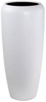 Flingora Bodenvase Cleo, mit Einsatz - Fiberglas - Indoor & Outdoor - Samtweiß - Höhe 75 cm