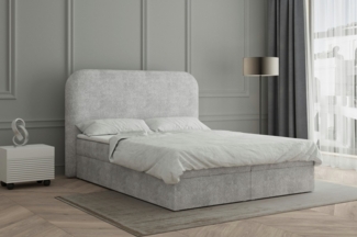 MOEBLO Boxspringbett aus Bouclé Bett 07 (Bonell, Topper, Doppelbett gepolstertes Kopfteil mit Bettkasten Boxspringbett, aus Boucle, Polsterbett Kontinentalbett, Polsterbett Kontinentalbett), Boxspring, (BxHxT):158/178/198 x 120 x 214 cm