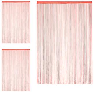 3 x Fadenvorhang rot 145 x 245 cm 10040596