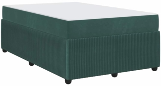 vidaXL Bettrahmen mit Matratze Dunkelgrün 120 x 200 cm Stoff 3398389