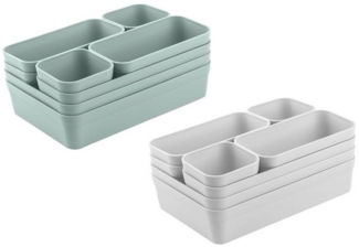 Engelland Schubladeneinsatz Schubladen-Organizer (Vorteils-Set, 16 St, individuelle Anordnung, passend für alle gängigen Schubladen), BPA-frei, spülmaschinengeeignet, gefrierschrankgeeignet