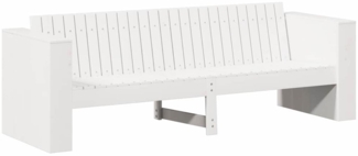vidaXL Gartensofa Weiß 185.5 x 60 x 62 cm Massivholz Kiefer 873872