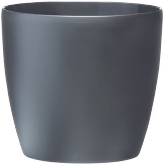 Elho Übertopf Brussels Ø 20cm 4,5l Anthrazit Blumentopf 19cm Höhe