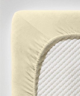 fleuresse Jersey-Elasthan Spannbettlaken Comfort 150x200 cm Vanille