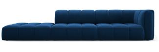 Micadoni Modulares Sofa Serena 4-Sitzer offene Seite Links Samtstoff Königsblau