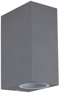 Wandleuchte, Aluminium Druckguss, anthrazit H 15 cm