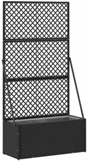 vidaXL Pflanzkübel Schwarz 70 x 30 x 135 cm Metall 366616