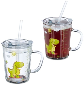 4 x Trinkglas Kinder Dino